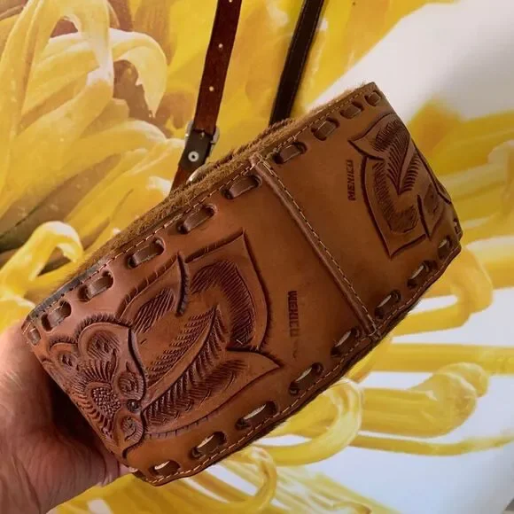 HAND TOOLED Leather Pony Hair Bag - Picture 3 of 14